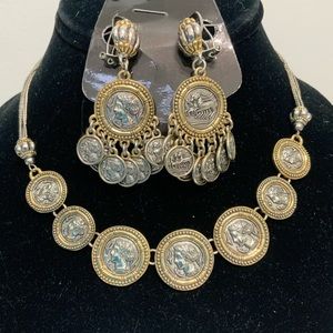 Coin Necklace and Earring Set